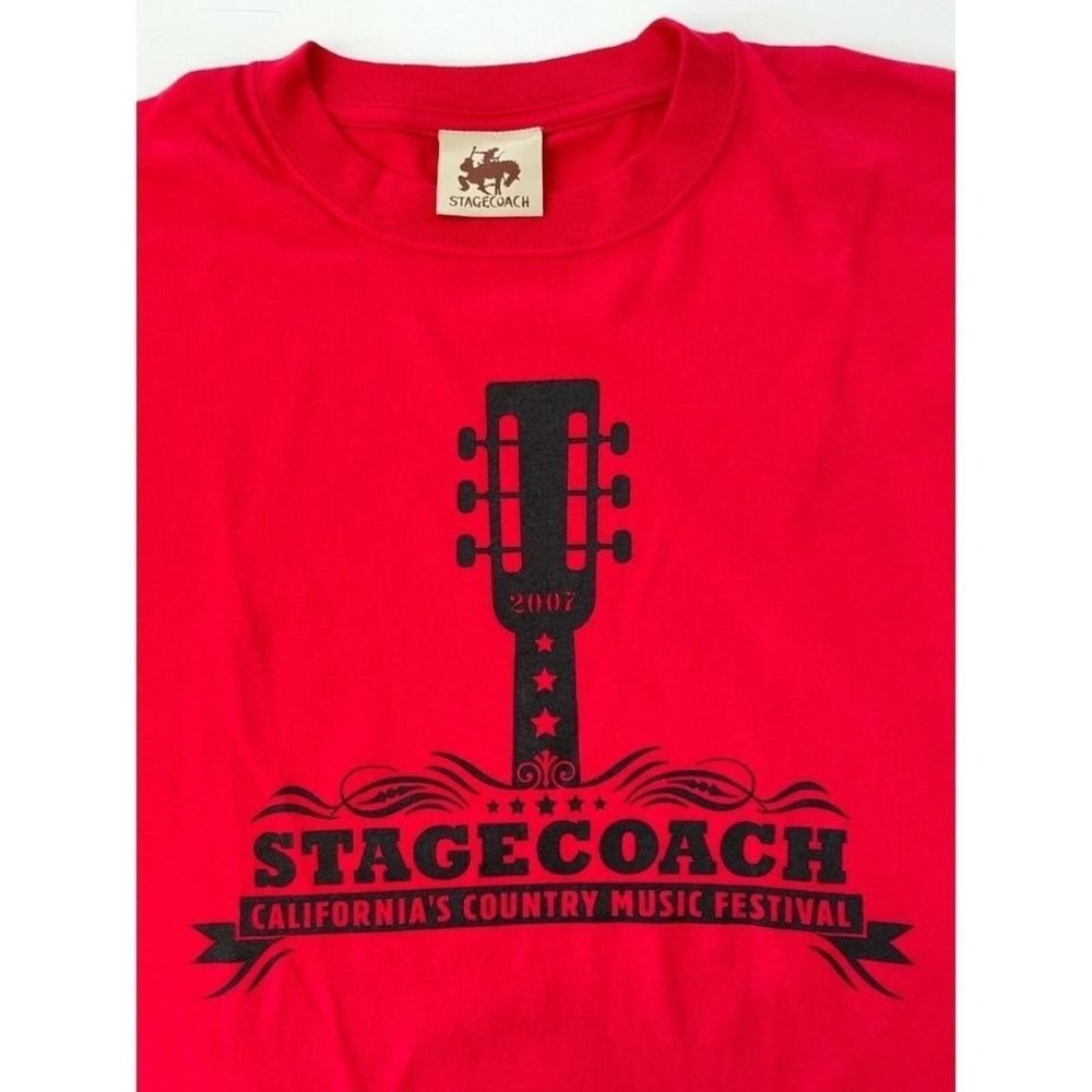 Stagecoach Country Music Festival 2007 T Shirt Mens Large Red USA - Picture 4 of 6